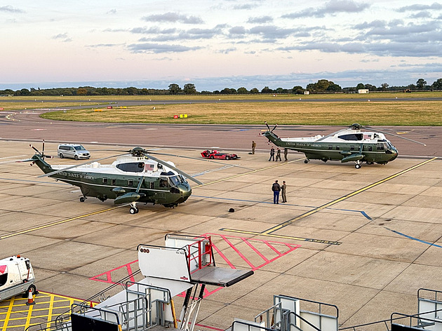 Vrtulník s Trumpem měl problém, musel nouzově přistát